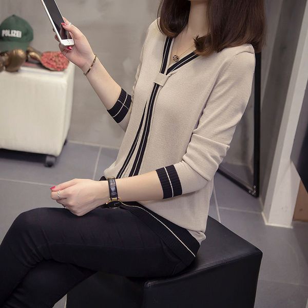 autumn and winter new loose was thin large size knitted bottoming shirt women long-sleeved shirt pullover sweater women 210218, White;black
autumn and winter new loose was thin large size knitted bottoming shirt women long-sleeved shirt pullover sweater women 210218, White;black