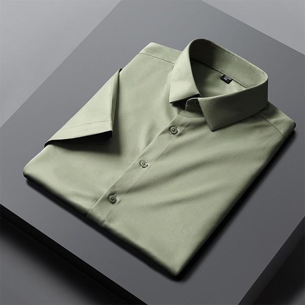 men's dress shirts short sleeve shirt summer elastic smooth non-ironing anti-wrinkle solid color, White;black
men's dress shirts short sleeve shirt summer elastic smooth non-ironing anti-wrinkle solid color, White;black