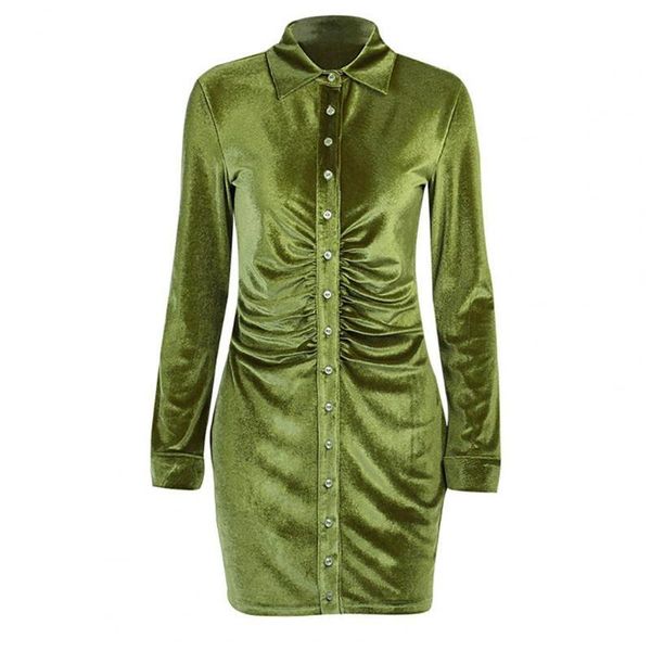 women long sleeve solid color single-breasted waist tight mini shirt dress bodycon party dress slim party wear streetwear, Black;gray
women long sleeve solid color single-breasted waist tight mini shirt dress bodycon party dress slim party wear streetwear, Black;gray