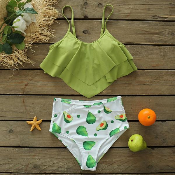 high wast bikini 2021 double ruffled swimwear women swimsuit plus size bathing suit beachwear printed biquini female
high wast bikini 2021 double ruffled swimwear women swimsuit plus size bathing suit beachwear printed biquini female