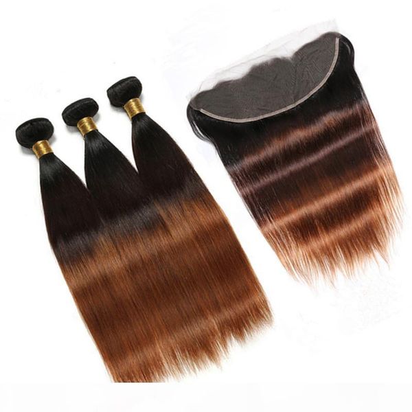 #1b 4 30 medium auburn ombre brazilian virgin human hair weaves with frontal straight 3tone ombre 13x4 lace frontal closure with 3bundles, Black;brown
#1b 4 30 medium auburn ombre brazilian virgin human hair weaves with frontal straight 3tone ombre 13x4 lace frontal closure with 3bundles, Black;brown