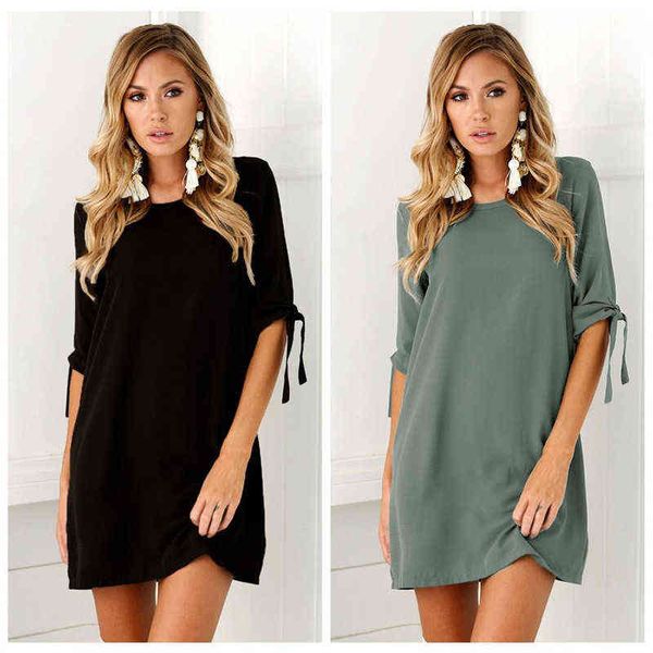 casual dresses 2022 spring and autumn solid color round neck corset sleeve dresses, Black;gray
casual dresses 2022 spring and autumn solid color round neck corset sleeve dresses, Black;gray