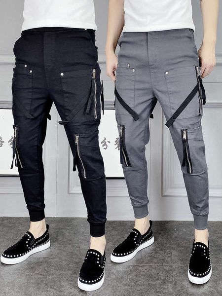 overalls men's capris autumn korean loose legged harem pants fashion hairdresser casual pants fashion brand men, Blue
overalls men's capris autumn korean loose legged harem pants fashion hairdresser casual pants fashion brand men, Blue