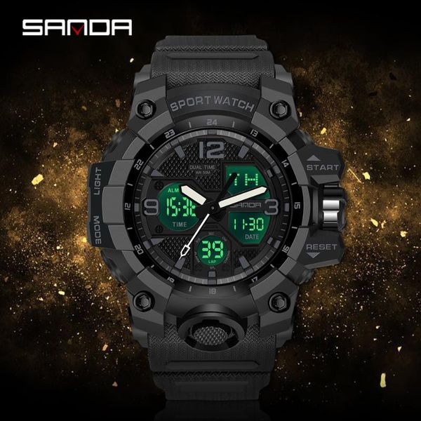 wristwatches sanda men outdoor sports shockproof electronic watch multifunctional fashion trend 50m waterproof luminous reloj de hombre, Slivery;brown
wristwatches sanda men outdoor sports shockproof electronic watch multifunctional fashion trend 50m waterproof luminous reloj de hombre, Slivery;brown