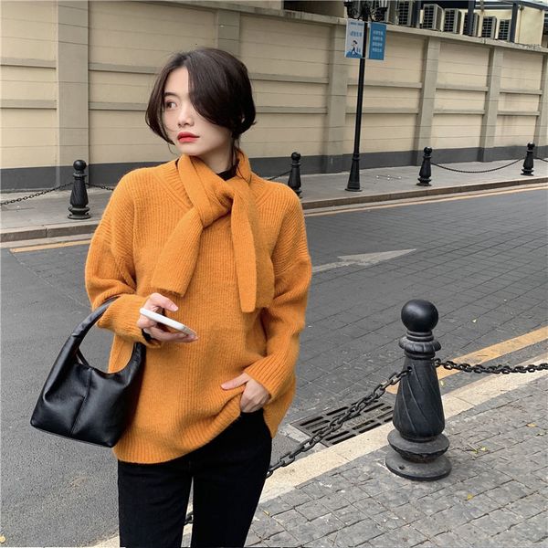 2021 autumn basic cashmere knitted or crocheted solid women's pullovers thick leisure the-neck sweater 7s79, White;black
2021 autumn basic cashmere knitted or crocheted solid women's pullovers thick leisure the-neck sweater 7s79, White;black