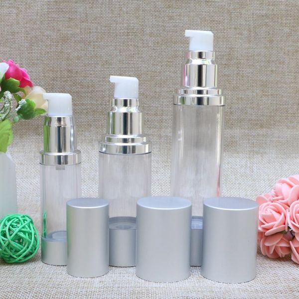 storage bottles & jars wholesale 100pcs transparent silver portable empty lotion airless pump 30ml travel bottle for liquid shampoo cream
storage bottles & jars wholesale 100pcs transparent silver portable empty lotion airless pump 30ml travel bottle for liquid shampoo cream