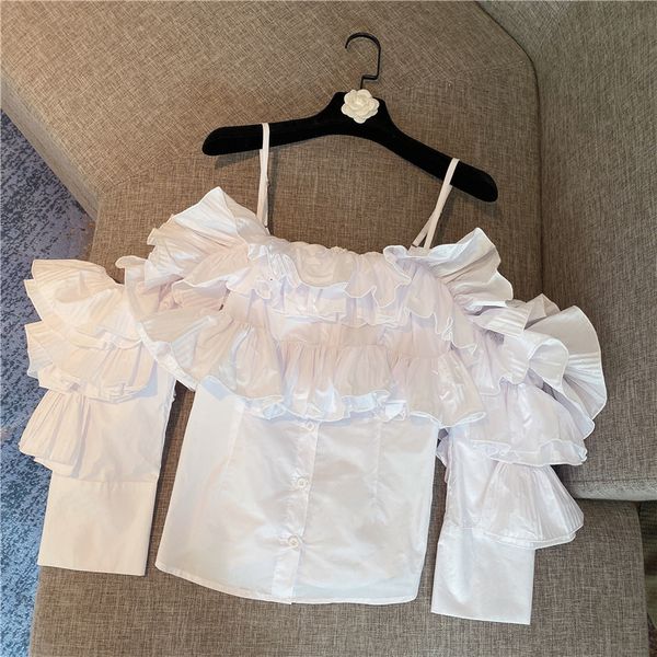 blouse 2021 spring and in summer new dual layer function babados off-shoulder shirt with women's roots mujer-3ai9, Black
blouse 2021 spring and in summer new dual layer function babados off-shoulder shirt with women's roots mujer-3ai9, Black