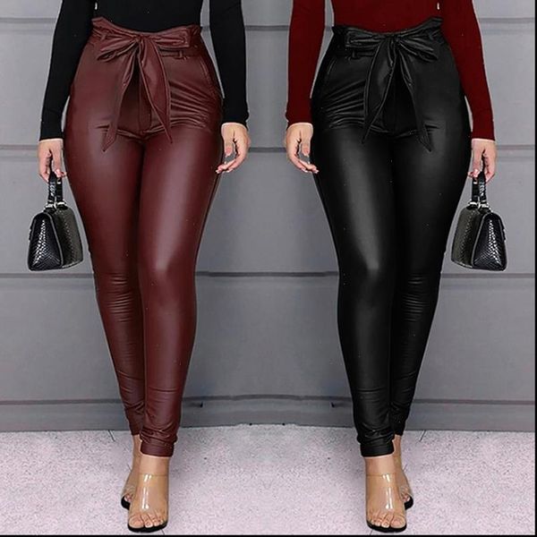 black belt high waist pencil pant women faux leather pu sashes long trousers casual exclusive design fashion, Black;white
black belt high waist pencil pant women faux leather pu sashes long trousers casual exclusive design fashion, Black;white