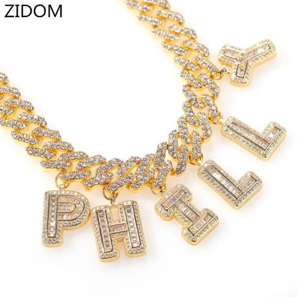 men/women hiphop iced out bling diy letter necklace 12mm miami cuban chain add baguette letter pendant necklace fashion jewelry, Silver
men/women hiphop iced out bling diy letter necklace 12mm miami cuban chain add baguette letter pendant necklace fashion jewelry, Silver