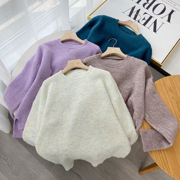 2021 new women variegated woven hem slit front short back long round neck pullover base sweater srcb, White;black
2021 new women variegated woven hem slit front short back long round neck pullover base sweater srcb, White;black