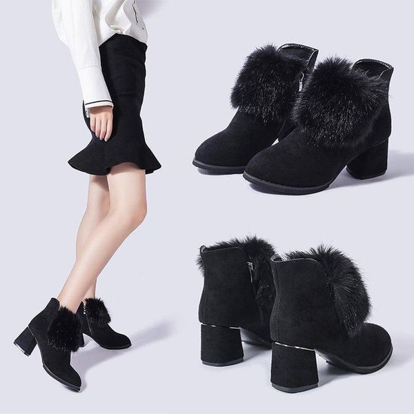 boots female winter joker suede fashion thick with high side zippers large size ladies, Black
boots female winter joker suede fashion thick with high side zippers large size ladies, Black