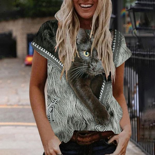 women's t-shirt plus size women 3d animal printed t-shirts short sleeve o-neck tee vintage oversized clothing, White
women's t-shirt plus size women 3d animal printed t-shirts short sleeve o-neck tee vintage oversized clothing, White