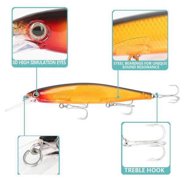 1pc fishing lure minnow lure wobblers 13g floating swimming hard bait good action artificial jerkbaits swimbait pesc jllfwi
1pc fishing lure minnow lure wobblers 13g floating swimming hard bait good action artificial jerkbaits swimbait pesc jllfwi