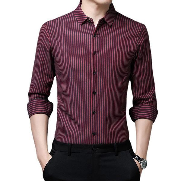 men's casual shirts striped men slim fit dress shirt spring long sleeve camisa masculina, White;black
men's casual shirts striped men slim fit dress shirt spring long sleeve camisa masculina, White;black