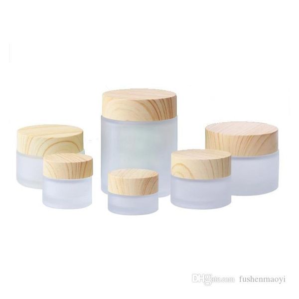 frosted glass jar cream bottles round cosmetic jars hand face cream bottle with wood grain cap 5g-10g-15g-30g-50g-100g
frosted glass jar cream bottles round cosmetic jars hand face cream bottle with wood grain cap 5g-10g-15g-30g-50g-100g