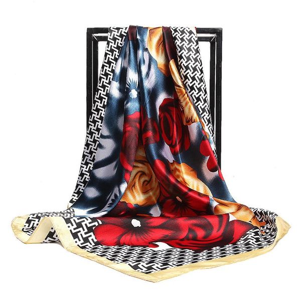 scarves 2021 silk classic fashion brand simulation scarf 90cm large square female muslim headscarf, Blue;gray
scarves 2021 silk classic fashion brand simulation scarf 90cm large square female muslim headscarf, Blue;gray