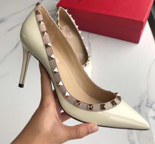dress shoes luxury brand women high heel pointed with rivets 8cm 10cm thin pumps lady wedding + red dust bag duyo, Black
dress shoes luxury brand women high heel pointed with rivets 8cm 10cm thin pumps lady wedding + red dust bag duyo, Black