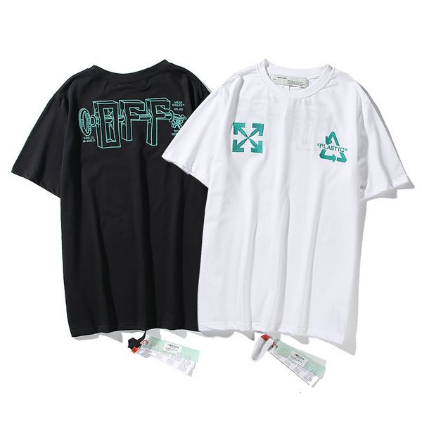 the new chaopai ow 2020 wh@te green print short sleeve t-shirt for men and women, White;black
the new chaopai ow 2020 wh@te green print short sleeve t-shirt for men and women, White;black
