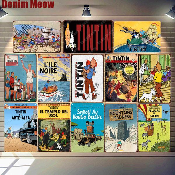 plaques en fer vintage, signes métalliques étain, dessin animé tintin,autocollants muraux alpha, pour boutique de peinture artistique,
plaques en fer vintage, signes métalliques étain, dessin animé tintin,autocollants muraux alpha, pour boutique de peinture artistique,