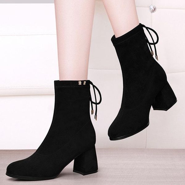 boots 2021 winter high heels ankle black flock woman boot back cross-tied female shoes largeh faux suede botas mujer 8762l
boots 2021 winter high heels ankle black flock woman boot back cross-tied female shoes largeh faux suede botas mujer 8762l