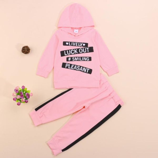 clothing sets children clothes set, girls letter print long sleeve hooded + solid color trousers, White
clothing sets children clothes set, girls letter print long sleeve hooded + solid color trousers, White