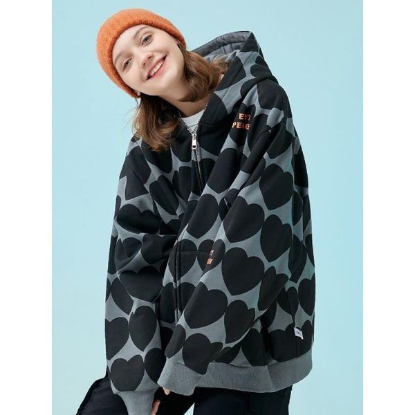 women's hoodies & sweatshirts women loose style hooded jacket, heart and letters printed pattern zipper closure coat winter clothes str, Black
women's hoodies & sweatshirts women loose style hooded jacket, heart and letters printed pattern zipper closure coat winter clothes str, Black