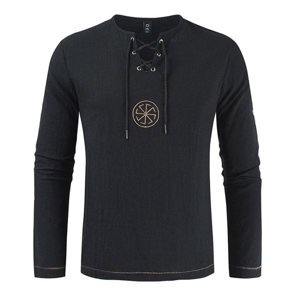 men's casual shirts medieval retro lace-up long sleeves renaissance gothic v-neck costume solid color nov99, White;black
men's casual shirts medieval retro lace-up long sleeves renaissance gothic v-neck costume solid color nov99, White;black