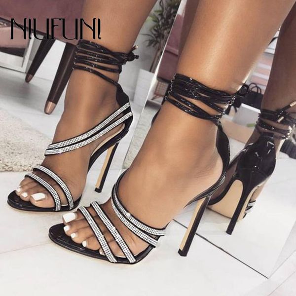 sandals niufuni rhinestone ankle strap party fashion catwalk women's high heels sequined open toes shoes, Black
sandals niufuni rhinestone ankle strap party fashion catwalk women's high heels sequined open toes shoes, Black