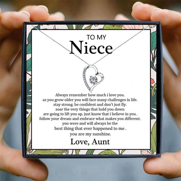 pendant necklaces crystal heart necklace female wishing card chain women sweater jewelry christmas gift to my niece gifts, Silver
pendant necklaces crystal heart necklace female wishing card chain women sweater jewelry christmas gift to my niece gifts, Silver