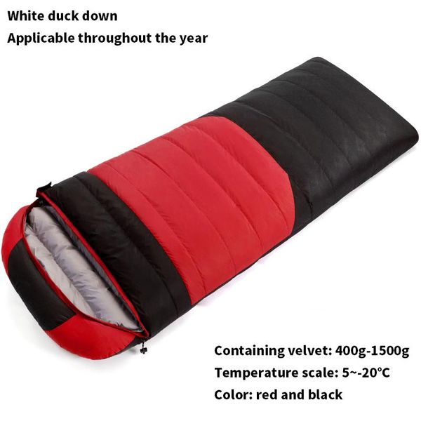 large envelope style white duck down filled soft sleeping bag, suitable for cold weather quilt
large envelope style white duck down filled soft sleeping bag, suitable for cold weather quilt