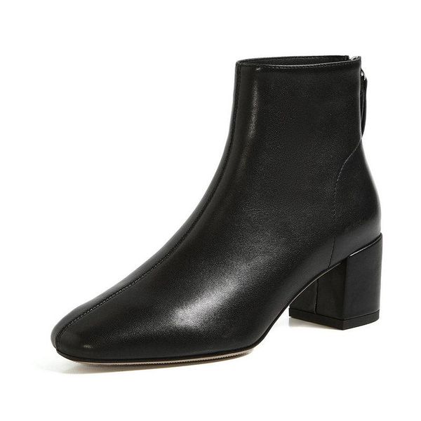 boots 2021 the genuine leather women's back zipper square toe thick heels pumps party casual shoes woman, Black
boots 2021 the genuine leather women's back zipper square toe thick heels pumps party casual shoes woman, Black