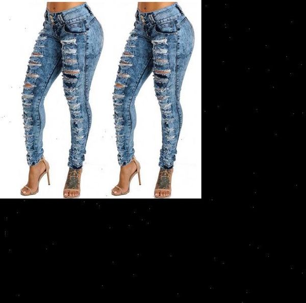 women ripped hole denim jeans femme high waist skinny slim pencil pants plus size jean, Blue
women ripped hole denim jeans femme high waist skinny slim pencil pants plus size jean, Blue