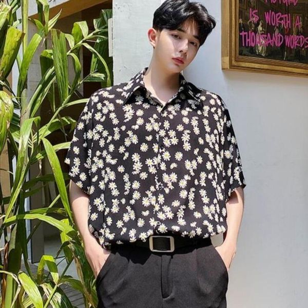 men's casual shirts summer flower shirt fashion oversize men streetwear korean loose dress mens hawaiian -xl, White;black
men's casual shirts summer flower shirt fashion oversize men streetwear korean loose dress mens hawaiian -xl, White;black