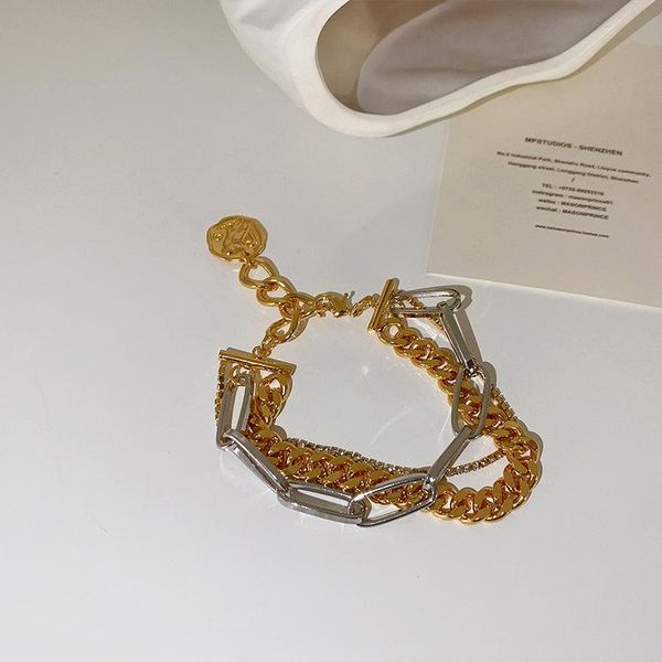 link, chain exaggerated personality multilayer bracelet contrasting color metal ladies jewelry fashion accessories gift, Black
link, chain exaggerated personality multilayer bracelet contrasting color metal ladies jewelry fashion accessories gift, Black