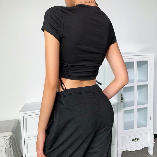gothbalck harajuku slim short sleeve drawstring crop gothic women eagle print bodycon t-shirt female summer nightclub top, White
gothbalck harajuku slim short sleeve drawstring crop gothic women eagle print bodycon t-shirt female summer nightclub top, White