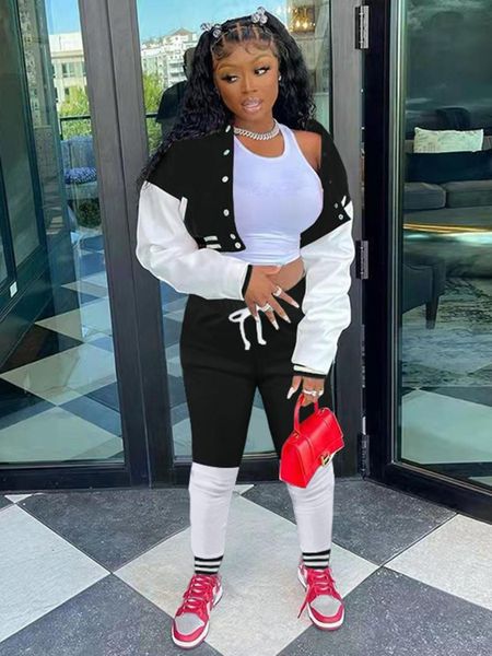 women's two piece pants ac8313 winter color blocking sportswear set suit, White
women's two piece pants ac8313 winter color blocking sportswear set suit, White
