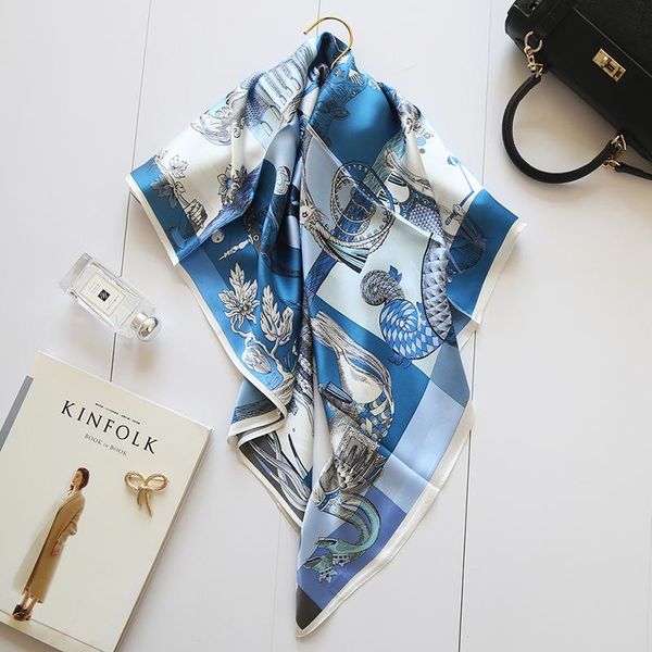 scarves god beast print 100% silk scarf foulard 2021 spring women's fashion large square shawl wraps 35*35 inches, Blue;gray
scarves god beast print 100% silk scarf foulard 2021 spring women's fashion large square shawl wraps 35*35 inches, Blue;gray