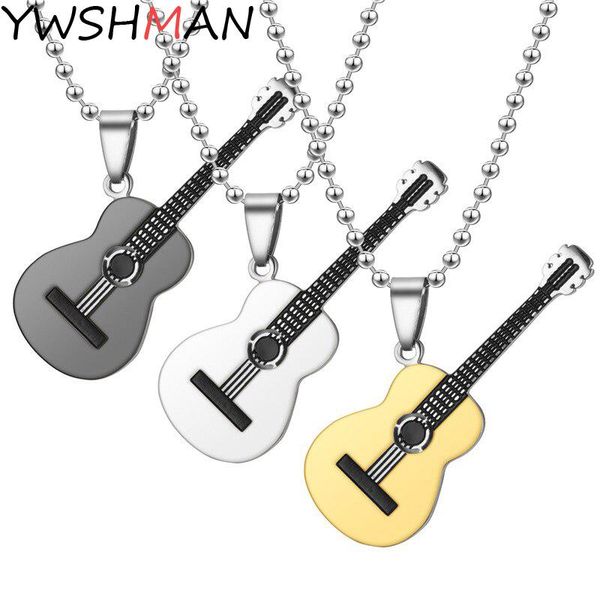 pendant necklaces no fade guitar shape 316l stainless steel men or women jewelry hiphop rock slide music chains necklace, Silver
pendant necklaces no fade guitar shape 316l stainless steel men or women jewelry hiphop rock slide music chains necklace, Silver
