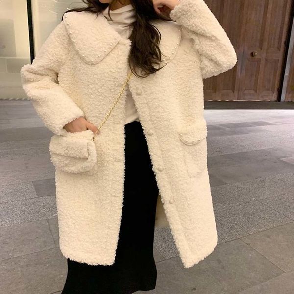 kawaii sweet doll frozen wool quilted nightgown women's jacket released autumn single-breasted plush mid coat 7osj, Black
kawaii sweet doll frozen wool quilted nightgown women's jacket released autumn single-breasted plush mid coat 7osj, Black