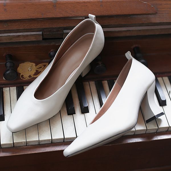 womens genuine leather thick high heel pointed toe slip-on pumps v-opening elegant ladies ol style dress pumps shoes for women, Black
womens genuine leather thick high heel pointed toe slip-on pumps v-opening elegant ladies ol style dress pumps shoes for women, Black