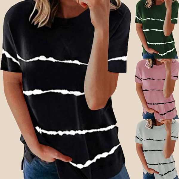 summer women's elegant ladies comfy loose oversize t-shirt female dye stripe t shirt 2021new, White
summer women's elegant ladies comfy loose oversize t-shirt female dye stripe t shirt 2021new, White