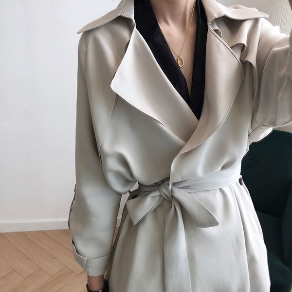 2021 new spring autumn thin windbreaker women's korean large size chic cardigan jacket slim belt female long overcoat y224 o2ox, Tan;black
2021 new spring autumn thin windbreaker women's korean large size chic cardigan jacket slim belt female long overcoat y224 o2ox, Tan;black