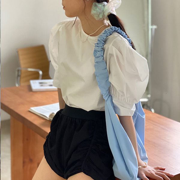 2021 summer new korean chic candy cotton shirt fashionable casual female sleeve blowing women's clothes sweater f5n2, White
2021 summer new korean chic candy cotton shirt fashionable casual female sleeve blowing women's clothes sweater f5n2, White
