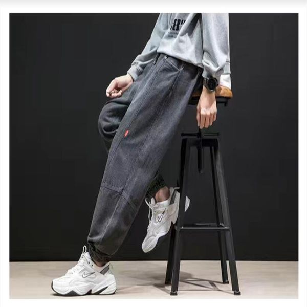 spring autumn new jeans men's large size straight loose trousers fat wild all-match sports leisure beamed overalls, Black
spring autumn new jeans men's large size straight loose trousers fat wild all-match sports leisure beamed overalls, Black