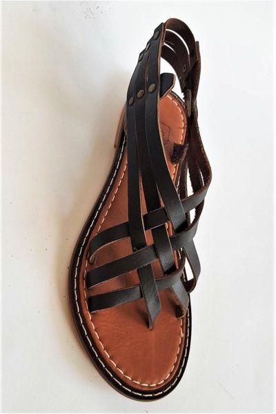 sandals genuine leather, first-class quality, modern stylish basement slippers sandals., Black
sandals genuine leather, first-class quality, modern stylish basement slippers sandals., Black