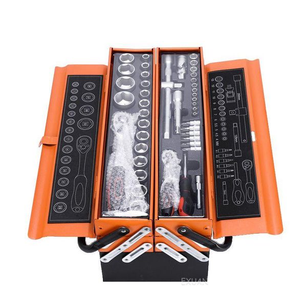 tool organizers 85-piece car repair kit/portable metal toolbox/home folding storage box/auto and toolbox combination
tool organizers 85-piece car repair kit/portable metal toolbox/home folding storage box/auto and toolbox combination