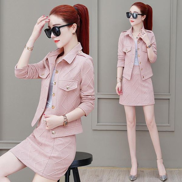 two piece dress autumn women's suit fashion casual office ol temperament package hip skirt knit jacquard two-piece outfits for women, White
two piece dress autumn women's suit fashion casual office ol temperament package hip skirt knit jacquard two-piece outfits for women, White