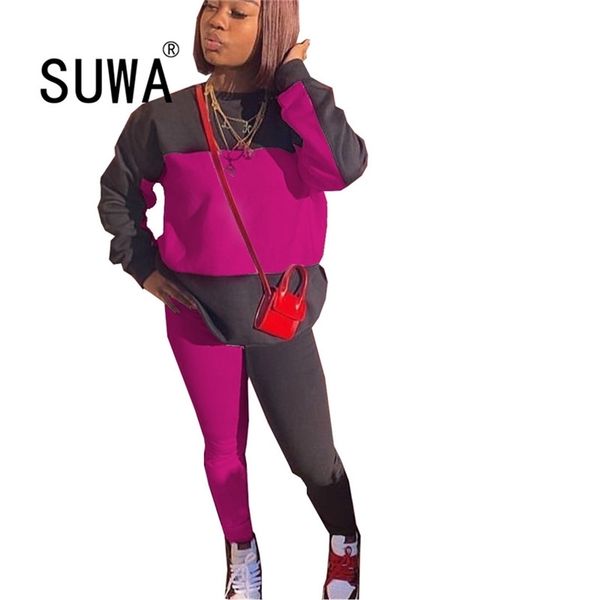 color blocking casual hoodies two piece sets women autumn winter loose sweatshirt and jogger sweatpants sporty female tracksuits 210525, White
color blocking casual hoodies two piece sets women autumn winter loose sweatshirt and jogger sweatpants sporty female tracksuits 210525, White