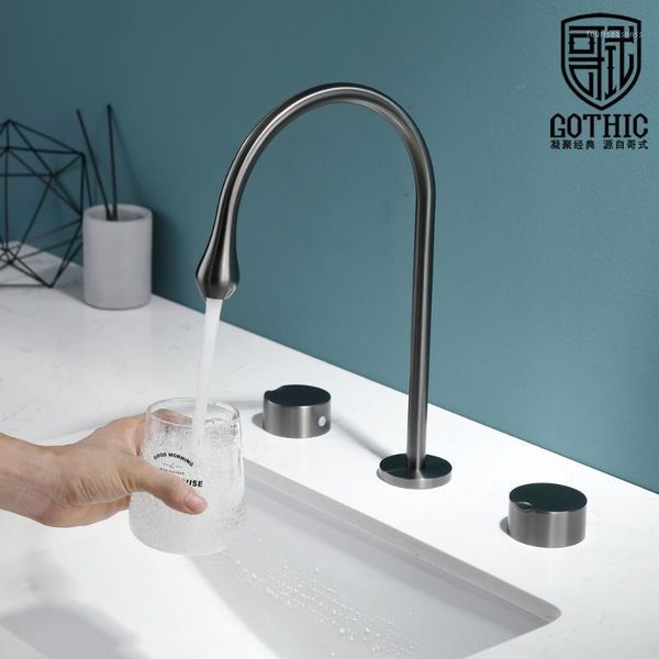 european copper black gold gun gray three-hole basin faucet cold and washbasin split double handle bathroom sink faucets1
european copper black gold gun gray three-hole basin faucet cold and washbasin split double handle bathroom sink faucets1