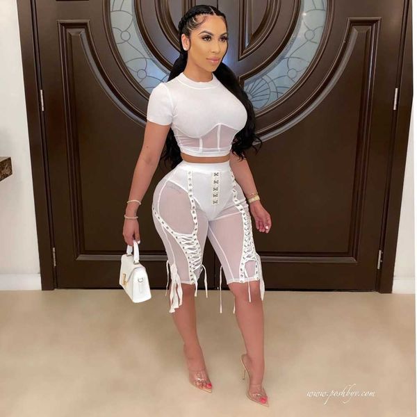 women's mesh high waist lace-up perspective shorts ladies bandage punk gothic club shorts criss-cross streetwear 210709, White;black
women's mesh high waist lace-up perspective shorts ladies bandage punk gothic club shorts criss-cross streetwear 210709, White;black